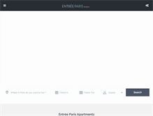 Tablet Screenshot of entreeparis.com